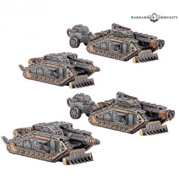 Legions Imperialis: Malcador Infernus and Valdor Tank Destroyers (Epic Scale) - 4 Miniatures Set