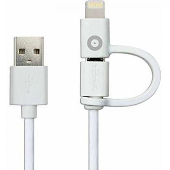 Muvit MUUSC0120 - Cable USB 2 en 1 Lightning