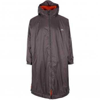 Trespass Oversized Hooded Outdoor Changing Robe Dry Coat - Dark Grey