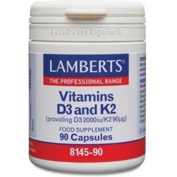 Lamberts Vitamina D3 2000 UI y K2 (MK-7) 90 mcg - 90 Cápsulas