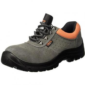 Zapatillas de Seguridad Bajas Beta S1P Modelo 7246E Talla 45 con Punta de Acero y Cuero Suede Perforado