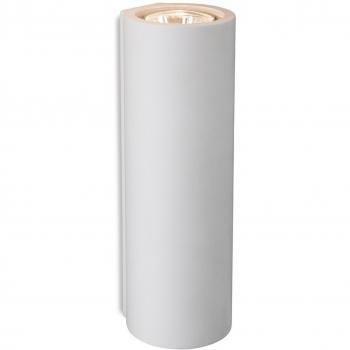 Aplique de pared interior Wells en escayola blanca para 2 bombillas GU10, dimensiones 22,5 cm