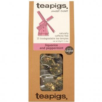Teapigs Bolsas de té de regaliz y menta, fabricadas con hojas enteras