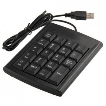TOOGOO(R) Teclado USB con 19 teclas Teclado para Ordenador portatil