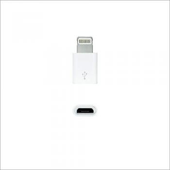 Nanocable 10.10.4100 Adaptador de Lightning Macho a Micro USB Hembra, Blanco