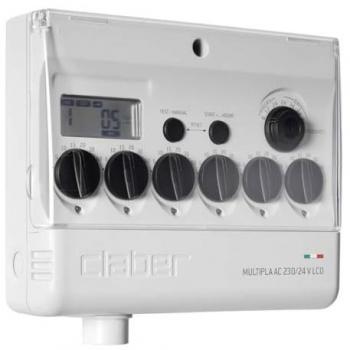 Programador de Riego Electrónico Claber 8058 LCD Múltiple 6 Zonas AC 220/24V