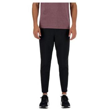 Chándal New Balance Essential Woven, pantalón largo negro intenso Active L, pantalones de chándal Tenacity Stretch
