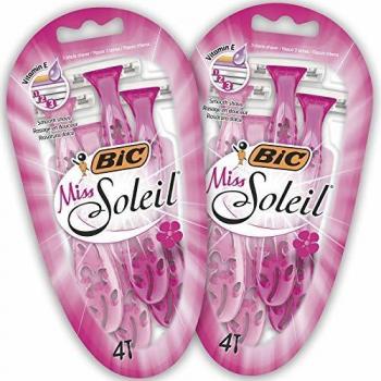 BIC Miss Soleil Maquinillas Desechables para Mujer - Paquete de 2 Packs de 4