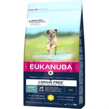 Eukanuba Grain Free Adult Small and Medium Breed Chicken - 3 kg