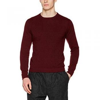 Scalpers Terranova Tricot - Jersey para Hombre, Talla S, Color Burdeos