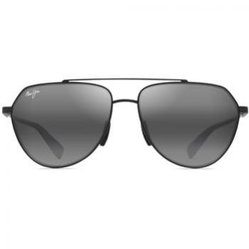 Maui Jim Men's Black Waiwai Polarized Aviator Sunglasses - 59mm