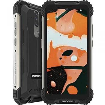 DOOGEE S58 Pro (2021) Móvil Resistente 6GB+64GB, 5180mAh, Cámara Triples 16MP+Cámara Frontal 16MP Teléfono Libre 4G Android 10, 5.7 Pulgada IP68/IP69K Smartphone Todoterreno, NFC/GPS, Negro