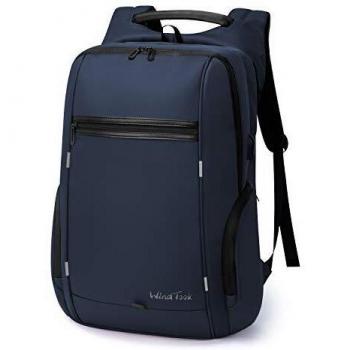 WindTook Mochila Portátil Mochila Trabajo Hombre Impermeable con USB Mochila para Ordenador Portatil 17 Pulgadas Multifunciona Maletín Dackpack Gran Capacidad para Trabajo Viaje 33 x 18 x 49CM Azul