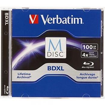 Disco Blu-ray M-DISC BD-R XL 100GB 1-4x en estuche Jewelcase
