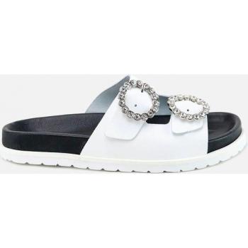 Sandalias de niña Eli 1957 en piel vaqueta con hebilla joya