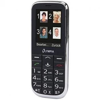 Teléfono Móvil OLYMPIA Joy II - Negro, Gran Táctil, Dual SIM, Pantalla 2.4, Bluetooth, Batería 600 mAh, Compatible con Audífonos