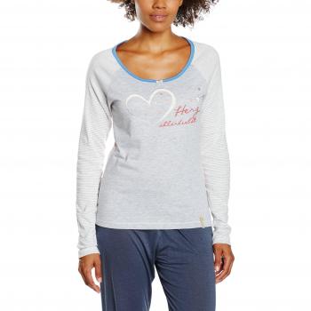 Adelheid Herzallerliebst Pailette Nachtleibchen l.a, Top de Pijama para Mujer, Grau