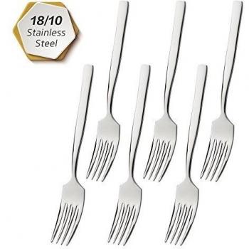 FOXAS Conjunto de 6 acero inoxidable 18/10 tenedor de mesa