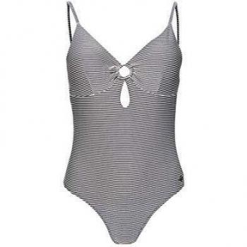 Superdry Marie Ring - Traje de baño para mujer raya negro 12