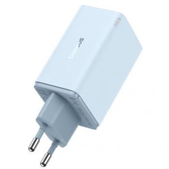 Cargador Rápido Baseus GAN6 Pro 65W, 2xUSB-C y 2xUSB, Azul
