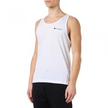 Camiseta de Tirantes Anchos Champion para Hombre, Color Blanco y Negro, Modelo 219843