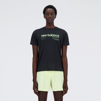 Camiseta de hombre NB Athletics Run New Balance Performance negra para running, talla M