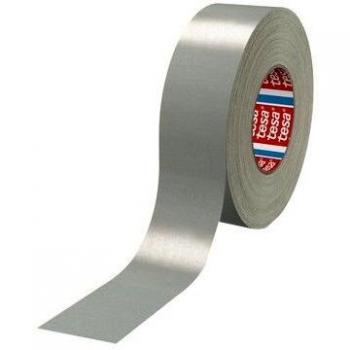 Cinta adhesiva de lienzo Tesa 4651, gris, 25mm x 50m, grosor 0.31mm