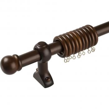 Habita Home 2979214310 - Set barra madera wengué 28 mm 180 cm wengué