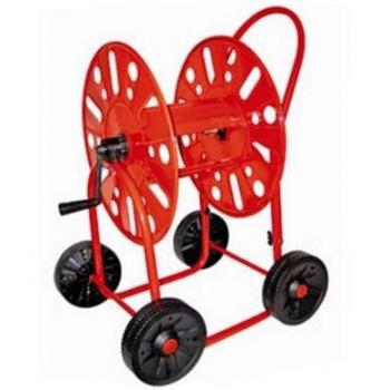 Carro para manguera de jardín Bradas con 4 ruedas, capacidad para 90 m y accesorio AG3317 para sistema de riego