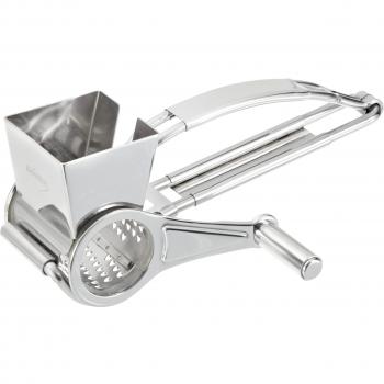 Küchenprofi Stainless Steel Single Drum Rotary Grater for Cheese, Chocolate, and Nuts