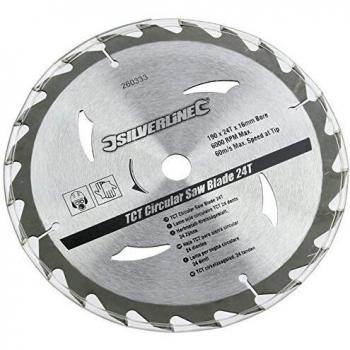 Silverline 260333 - Discos de TCT para sierra circular 20, 24, 40 dientes, 3 pzas