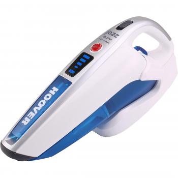 Aspiradora de Mano Hoover Jazz SM156WD4, Sin Cable, Autonomía de 18 Minutos, Apta para Sólidos y Líquidos, Batería de 15.4V, Azul Claro