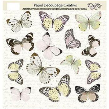 Dayka Trade Papel Decoupage, Model Mariposas II, Multicolor, Talla Unica
