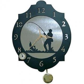 IMEX EL ZORRO El Zorro 11341-Reloj Pescador, 374 x 312 mm, Metal, Gris, 40x34x7 cm