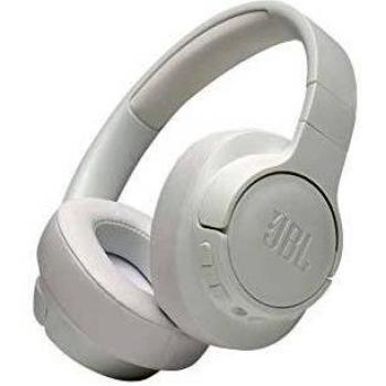JBL T750BTNC Auriculares Over Ear inalámbricos con Bluetooth y cancelación de ruido activa, auriculares de diadema ligeros con batería de hasta 15 horas y cable extraíble, color blanco