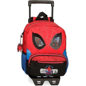 Mochila Spiderman Protector con carro de 28cm
