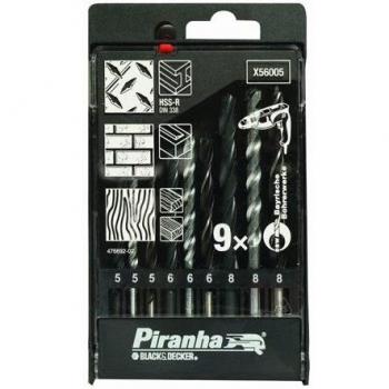 Piranha X56005-QZ - Juego de brocas para metal, madera y mampostería