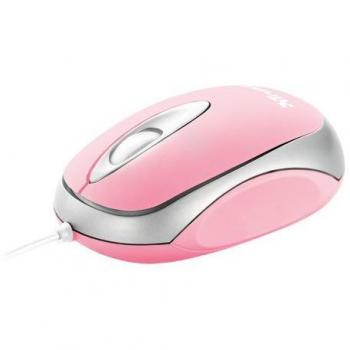 Trust Centa Mini - Ratón óptico con cable, rosa