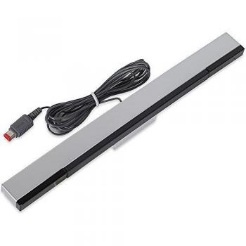 Gosear Atado con Alambre Barra de Sensor de Movimiento IR Ray para Accesorio del Juego Wii Video,Gris