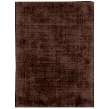 Alfombra de salón o dormitorio efecto terciopelo - 160 x 230 cm - Taupe