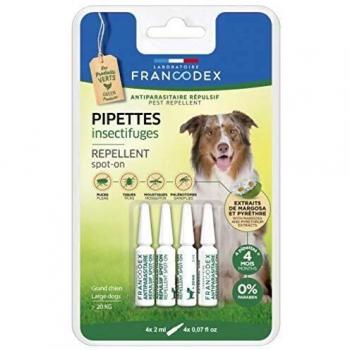 Francodex Insect Repellent Pipettes for Large Dogs Over 20 Kg