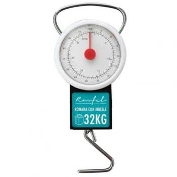 Romana muelle 32 kg con reloj y flexómetro