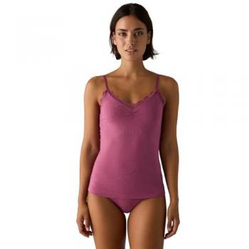 Camiseta de Algodón Rosa con Tirantes Regulables y Detalle de Encaje