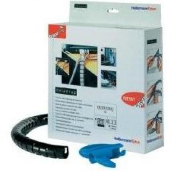 Guaina para cables HellermannTyton HWPP-25MM-PP-GY-K1, 27 mm (máx), gris, 2 m