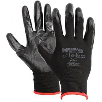 Guantes de Nitrilo/Nylon Impregnado 11 (Par) - Línea Profesional Wolfpack