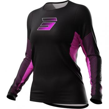 Camiseta de Cross Shot Contact Rosa Venus para mujer - Negro Rosa