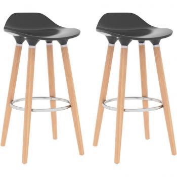 Taburetes de cocina gris 2 piezas