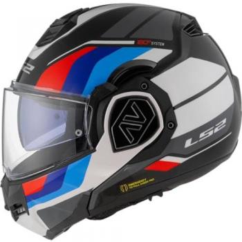 LS2 Casco Modular FF906 Advant Sport - Negro Rojo Azul, Talla XXXL