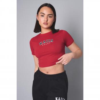 Kaiia Sport Baby Tee Red