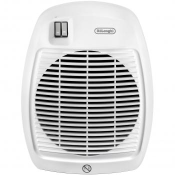 DeLonghi HVA 0220 Termoventilador Vertical con 2 Niveles de Potencia, termostato de Seguridad con asa, 2000 W, 2000 litros, 40 Decibeles, Acero Inoxidable, plástico, Blanco